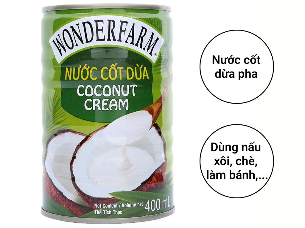Nước cốt dừa Wonderfarm 400 ml