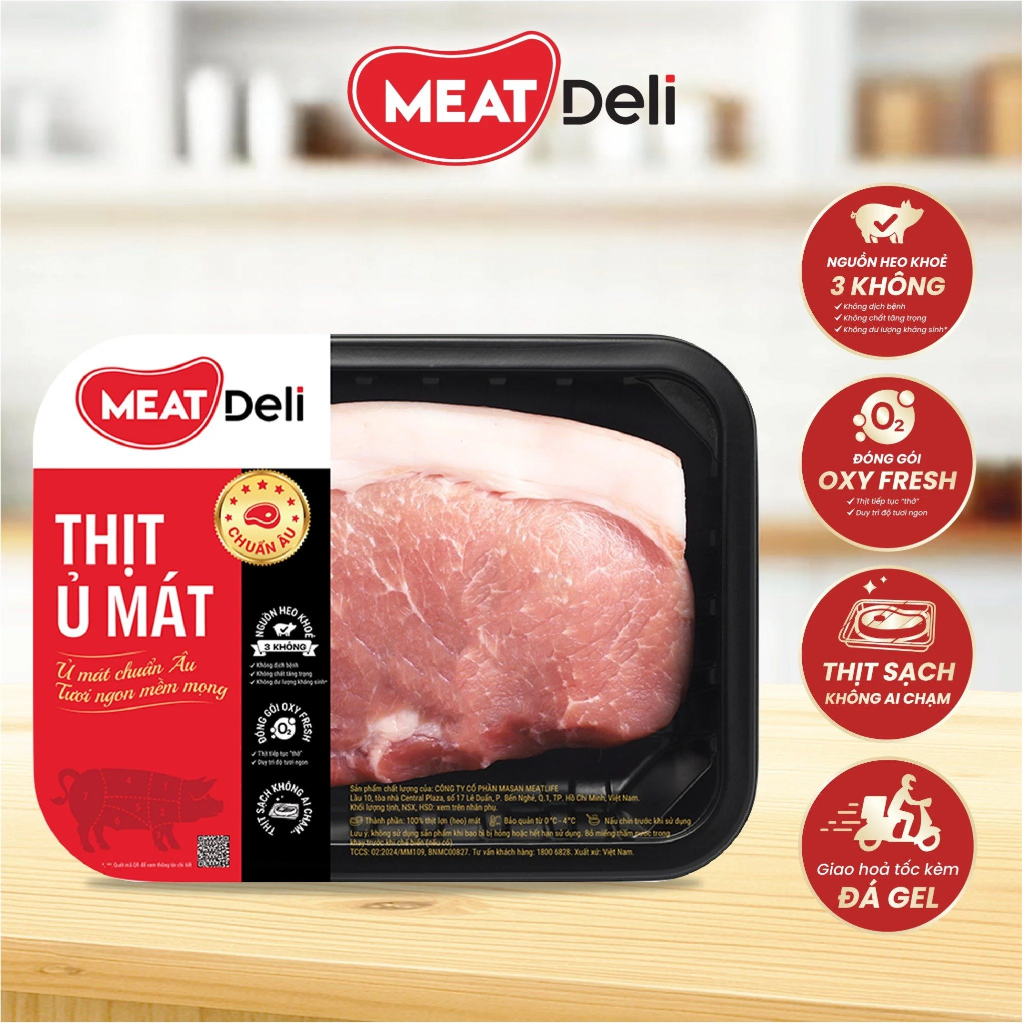 Thịt đùi heo MEATDELI - 450gr